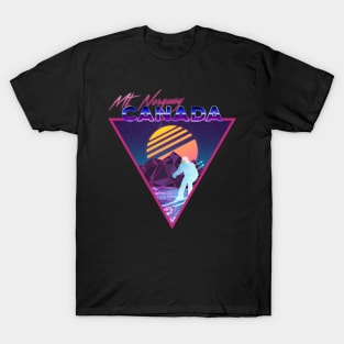 Retro Vaporwave Ski Mountain | Mt. Norquay Canada | Shirts, Stickers, and More! T-Shirt